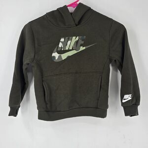 Nike Hooded Jumper Age 5-6Years Green Camo Good Condition